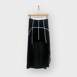 MOON COLLECTION Black High Low Skirt (Sz)